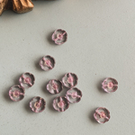 【10コセット】#czech beads#チェコビーズ　flower8㍉ crystal /pink bronze