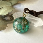 鮮やかエメラルドなメモリーオイルinオルゴナイト ☆輝く未来、OK