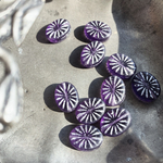 【4コセット】#czech beads#チェコビーズ　ovalstar14✖️11㍉ grape/silver