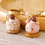 モンブランとくまさん栗ムースのイヤリング/ピアス