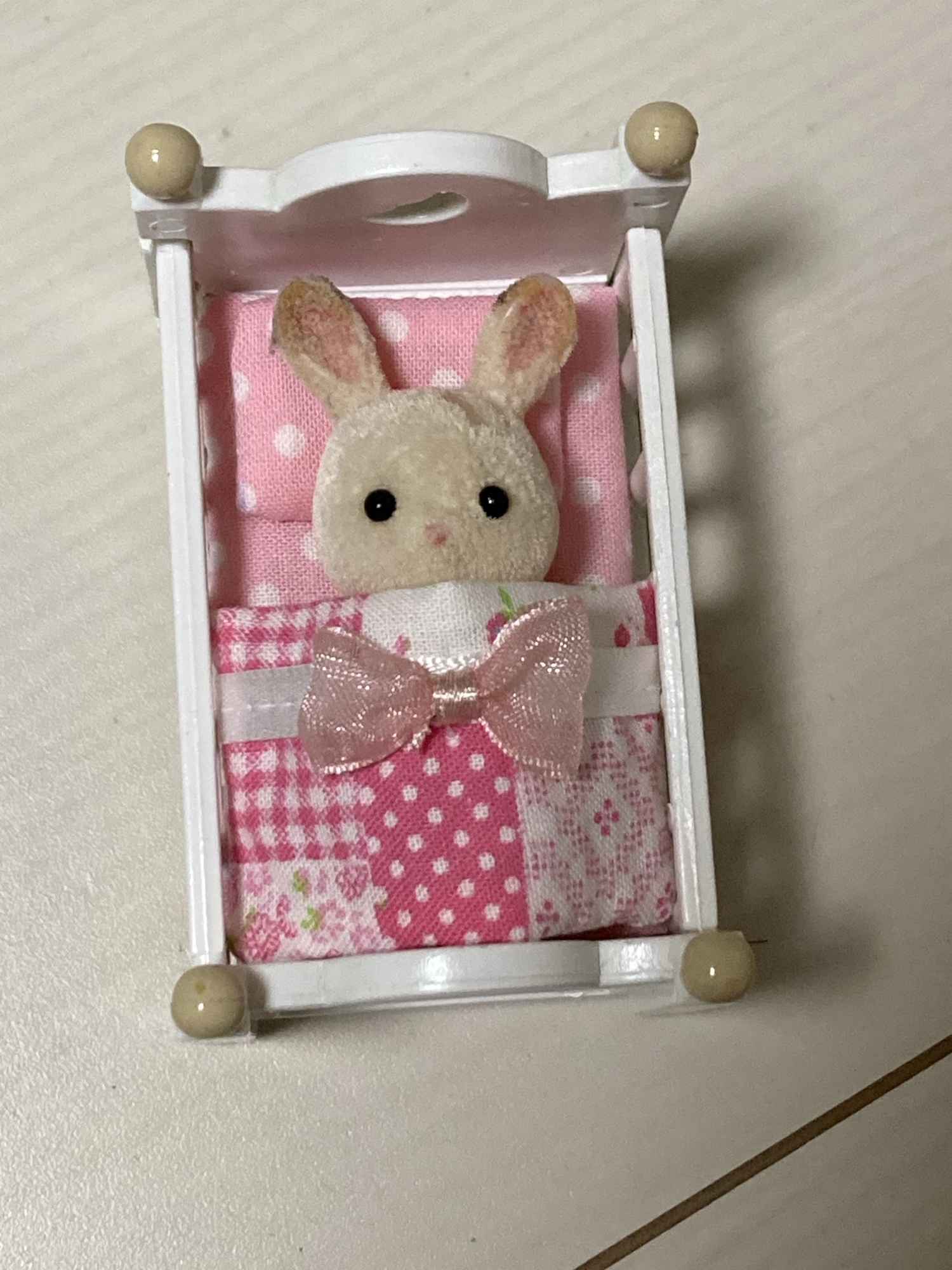 作家様ハンドメイド♡ビスクドールバニーベビーとアイアンベッド