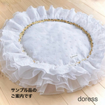 犬服【サンプル品】夏に涼しげなリバーシブルカフェマット/スノーホワイト