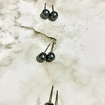グレーパール　ピアス