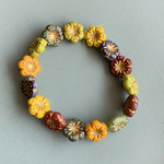 【1連15コセット】JIRI＊IVANA#czech beads#チェコビーズflower11㍉ mix assort/bronze