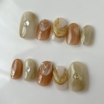 𝐧𝐨.𝟔𝟑 オレンジ×グリーンニュアンスネイル