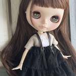 2497 ブライス さんのお洋服　白猫のコーデ　 Blythe ブライス アウトフィット 洋服 りかちゃん　22センチドール