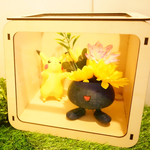 中身が見える木のおもちゃ箱