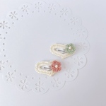 お花付ハートヘアピン　1個