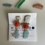 海洋プラスチックのアップサイクルイヤリング