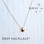 10金（K10YG）雫のネックレス