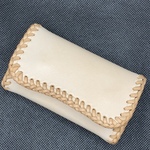 キーケース　4連金具　姫路レザー　ヌメ革　ダブルステッチ　レース