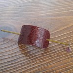 ★スペアA★革のかんざしバレッタ(マジェステ)　艶焦茶　指し棒付に変更可