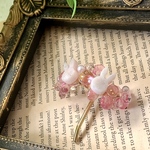 ウサギつぶつぶポニーフック（ピンク）