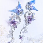 人魚の秘密　ピアス　人魚　マーメイド　イヤリング　ディップアート　ゆらゆら　レジン　サージカルステンレス
