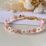 儚いコスモスのビーズブレスレット❁⃘*.ﾟ