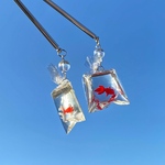 縁日シリーズ　金魚袋の一本かんざし　選べる2色