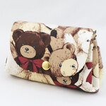 ポーチ・小物入れ／アコーディオンポーチ　くまのぬいぐるみ（メール便 送料無料）