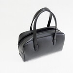 牛革　三方ファスナー　ミニボストンバッグ　横型　