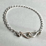 フックがクールなチェーンブレスレット　silver925 ユニセックス　レディース　メンズ　