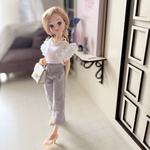 🆕フリフリトップス&スリット入りパンツ