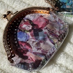 【オーダー出品】リバティ生地使用　クリアがま口