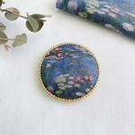 【minne限定】クロードモネ/睡蓮　刺繍ブローチ　〈オルセー展企画〉