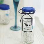 「ホワイト貝殻ガラスボトル」夏のおしゃれインテリア[I05]