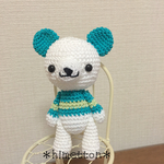 あみぐるみ カラフルくまちゃん 緑