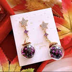 秋冬新作♪🍁🍂 ハロウィン🎃🦇🕸ガラスドーム お洒落 ハンドメイド ピアス イヤリング レディース アクセサリー✨️