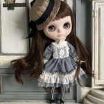2501 ブライス さんのお洋服　ブルーなコーデ　 Blythe ブライス アウトフィット 洋服 りかちゃん　22センチドール