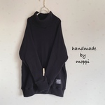 ★ワッフルハイネックタートル★ブラック