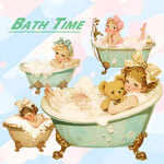 コラージュ用フレークシール  Bath Time