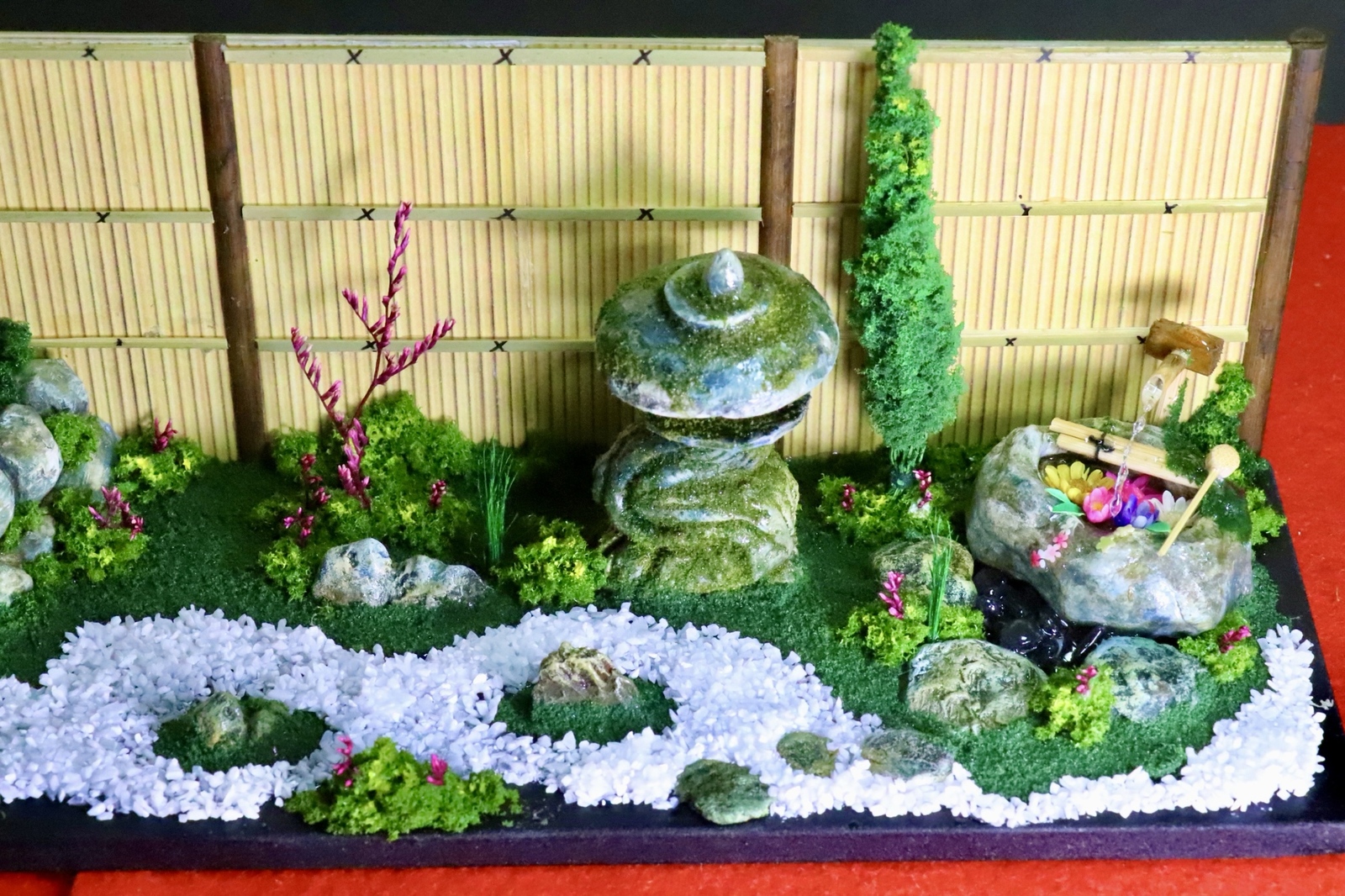 ミニチュア✨ジオラマ✨日本庭園✨SPハイクオリティ✨１/１５０ ご注文頂いた作品が本日完成しました(^^) #ミニチュア日本庭園