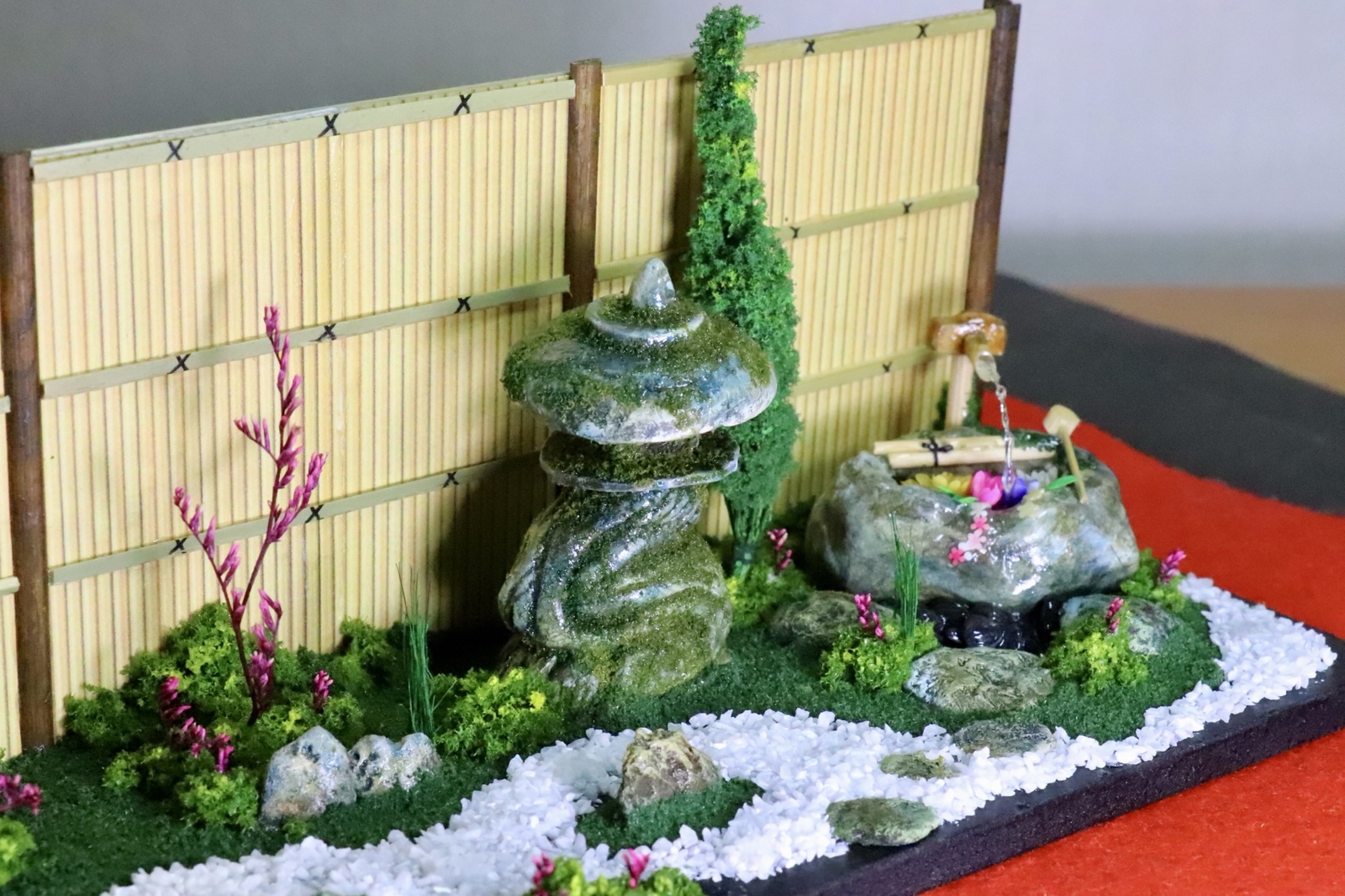 ドールハウス用日本庭園 (枯山水風) ジオラマ ミニチュア