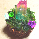 森の鉱石ランプ(レインボー)