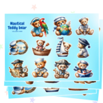 コラージュシート　Nautical Teddy bear