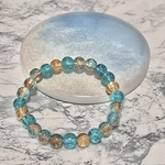 ガラスビーズブレスレット * ブルー系 * #034