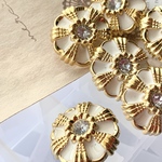 台湾直輸入【25mm 1個set】 飾りボタン ◆1816◆ レトロ アンティーク ヴィンテージ レトロボタン