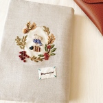 手刺繍のブックカバー『風の手紙』 [文庫本・単行本・ハードカバー・手帳]
