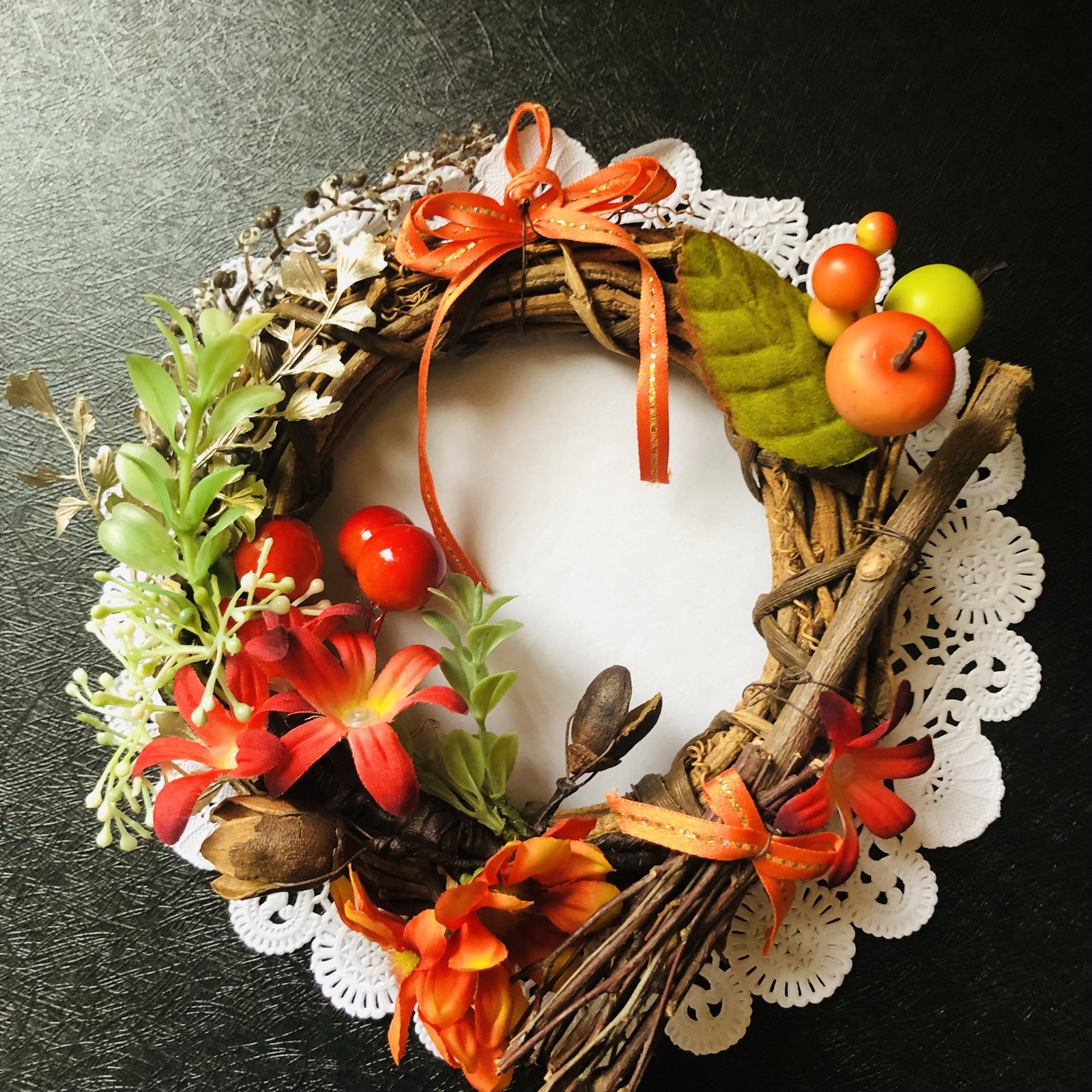 フラワーリース　アーティフィシャルフラワー　クリスマス　31cm　造花　#118 フラワーリース アーティフィシャルフラワー クリスマス 31cm