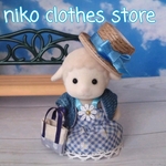 新作❕初出品☺シルバニア服　ハンドメイド服*60　マーガレット柄ワンピース　お洋服　女の子　夏