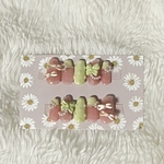 ネイルチップ リボン ピンク グリーン