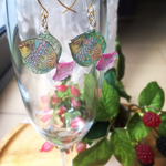夏☆SALE    ステンドグラス調 お魚ピアス