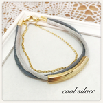 ペアにできるブレスレット『cool silver』メンズ