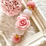 薔薇のバレッタ(ピンク)