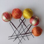 和玉髪飾り ちょい足し 5本セット 赤系① かんざし 成人式 着物 和装 前撮り