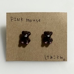 小さめチョコくまピアス