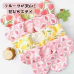 ふんわり花びらスタイ☆苺　スイカ　レモン