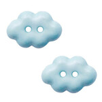 ドイツ製ボタン もくもく雲　スカイブルー2個 DB　b-2529