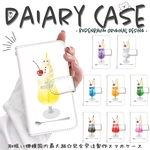 【m-17◎】 喫茶店 クリームソーダ 水彩風 雪だるま ゆきだるま スマホケース 手帳型 シンプル 昭和 レトロ スノーマン snowman ケース
